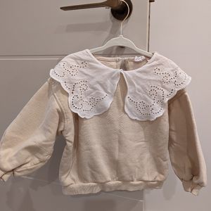 Zara Sweater with White Lace Collar